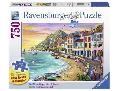 פאזל 750 חלקים - שקיעה על העיירה