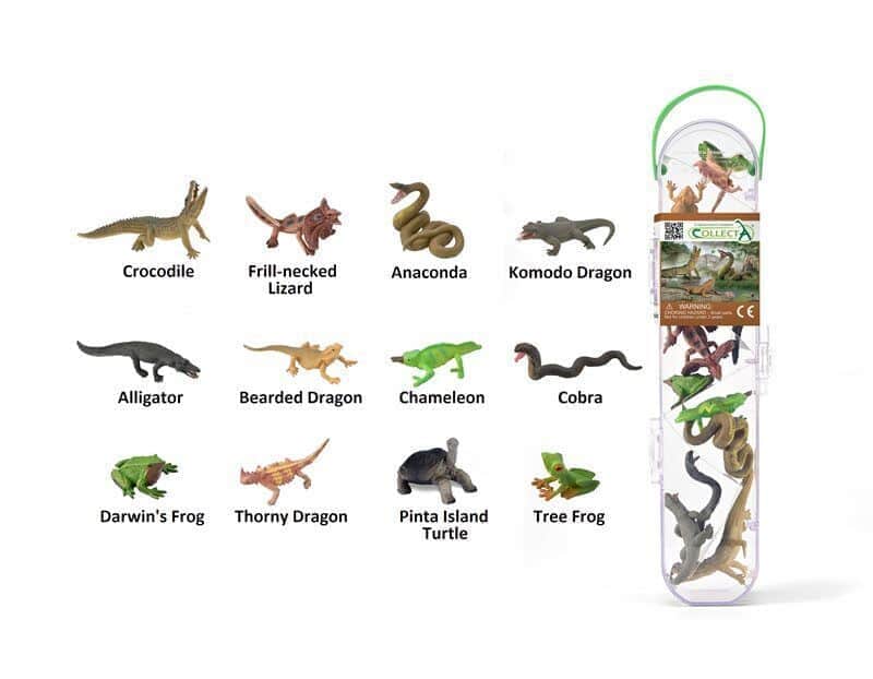 עולם החי מארז - זוחלים ודו חיים (12 חיות)