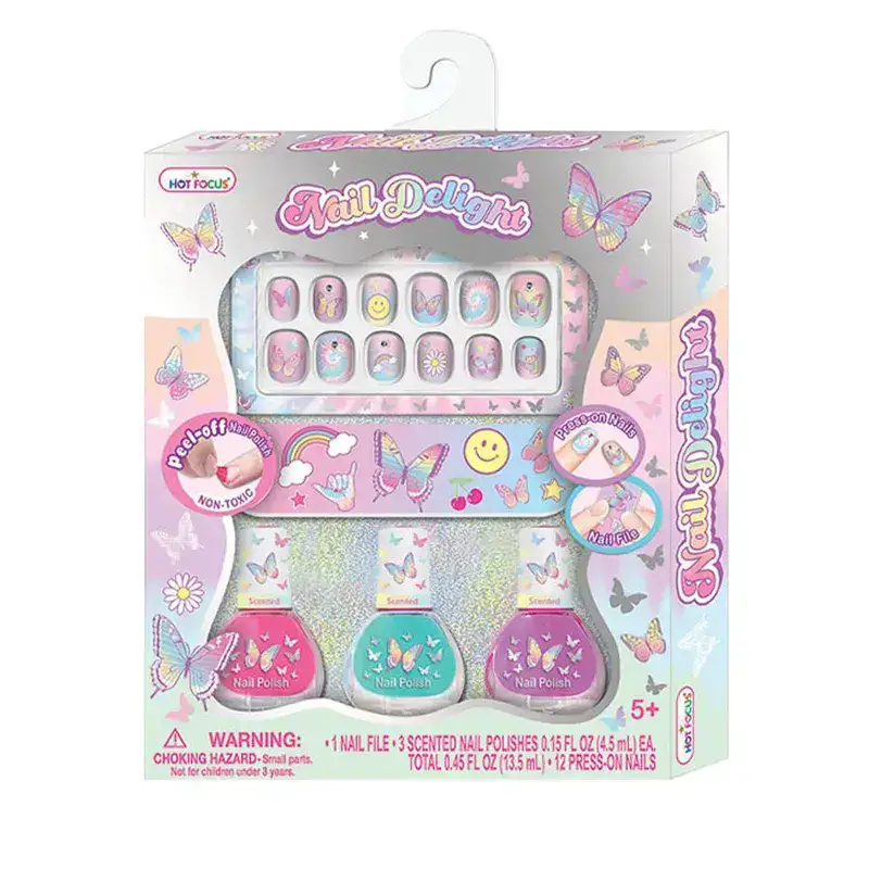 ערכת בלרינה עם ציפורניים להדבקה | HOT FOCUS