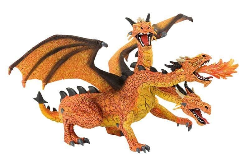 דרקון כתום תלת ראשי | bullyland