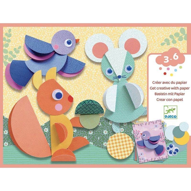 יצירה לקטנים - הדבקת תמונות תלת מימדיות עיגולים| Djeco