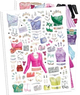 טופ מודל | חוברת צביעה ועיצוב בגדים glamour