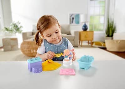 פישר פרייס ליטל פיפל מארז תינוק עם אביזרים - אמבטיה