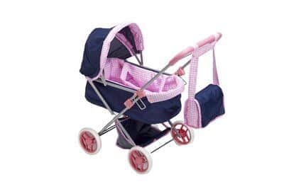 עגלת שכיבה לבובה בצבע נייבי