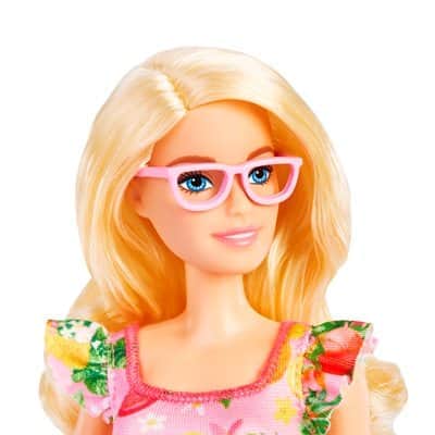 בובת ברבי פשניסטה שמלה עם הדפס פירות