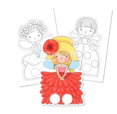 פנקס בובות אצבע לצביעה|עולם הפיות