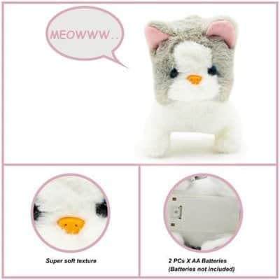 שאשא החתולה - הולכת, מייללת ומכשכשת בזנב 17 ס"מ