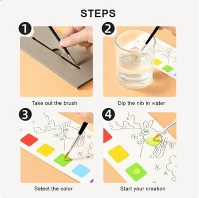 חוברת צבעי מים, “מסביב לעולם”