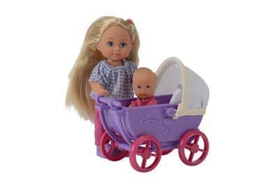 בובת אווי עם תינוק בעגלה