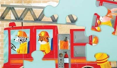 פאזל 12 חלקים כבאית בפאוץ