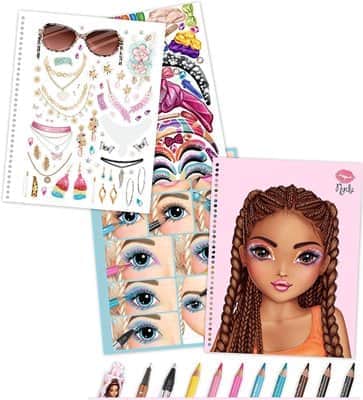 חוברת צביעה איפור | טופ מודל