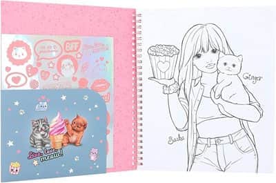 חוברת צביעה והדבקה חתולים | טופ מודל TOP MODEL