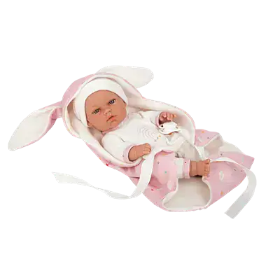 בובת תינוקת 30 ס"מ עם שמיכת אוזניים | Arias Doll