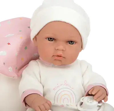 בובת תינוקת 30 ס"מ עם שמיכת אוזניים | Arias Doll