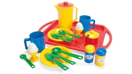 סט ארוחת בוקר במגש | כלים למטבח ילדים