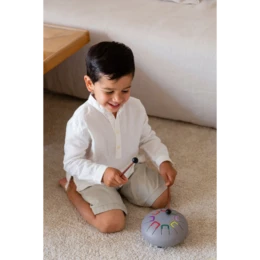 תוף בייבי 8 תווים – אפור | Tambu