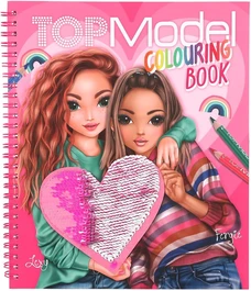 חוברת צביעה פאייטים לב חברות | TOP MODEL