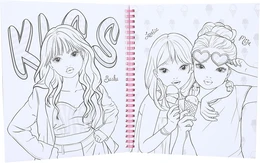 חוברת צביעה פאייטים לב חברות | TOP MODEL