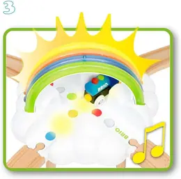 סט רכבת ומסילות ראשון שלי בצבעי הקשת | BRIO בריו