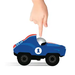 מכונית מירוץ כחולה