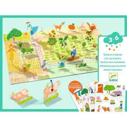 יצירה - מדבקות תלת מימד בחווה | Djeco