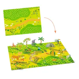 יצירה - מדבקות תלת מימד הסוואנה | Djeco