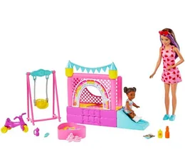 בובת ברבי מארז גן שעשועים סקיפר בייביסטר