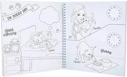 חוברת צביעה עם מדבקות | טופ מודל