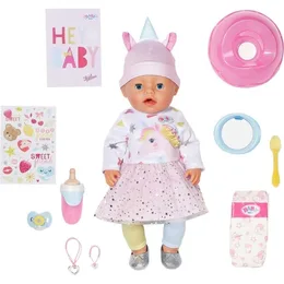 בובת תינוקת בייבי בורן 43 ס"מ - אמה עם חד קרן