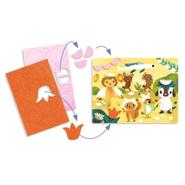 יצירה הדבקה חגיגה נוצצת | Djeco