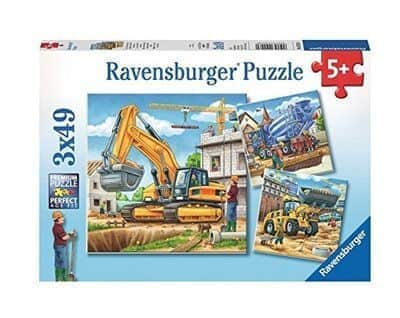 3 פאזלים 49 חלקים כ"א - מכונות עבודה באתר בניה