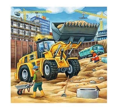 3 פאזלים 49 חלקים כ"א - מכונות עבודה באתר בניה