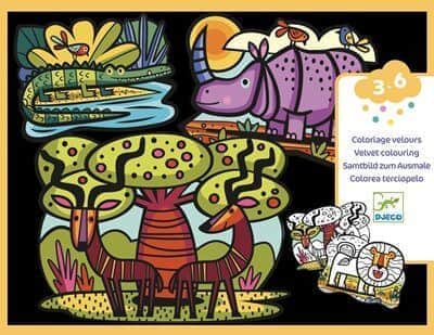 יצירה - צביעה לבד חיות בסוואנה | Djeco