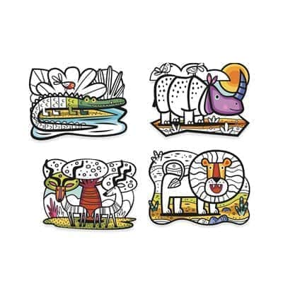 יצירה - צביעה לבד חיות בסוואנה | Djeco