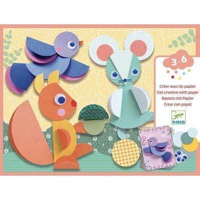 יצירה לקטנים - הדבקת תמונות תלת מימדיות עיגולים| Djeco