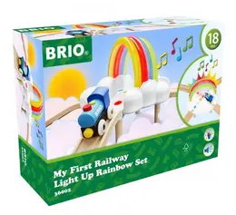סט רכבת ומסילות ראשון שלי בצבעי הקשת | BRIO בריו