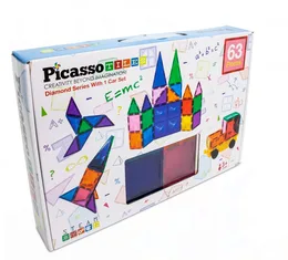 מגנטים להרכבה + ערכת מכונית 63 חלקים |פיקאסו