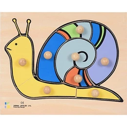 פאזל כפתור מעץ שבלול